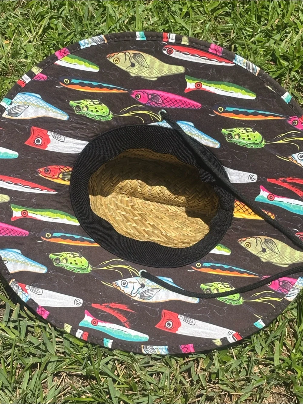 Lightweight straw sun hat from Lucky 7 with a wide brim